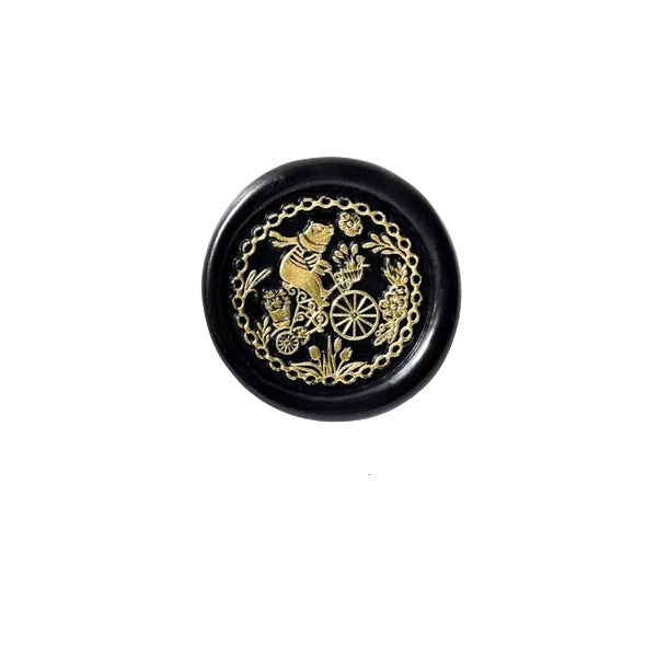 Biking Bear Wax Seal Stamp Head | WOODPEPE (Japan)