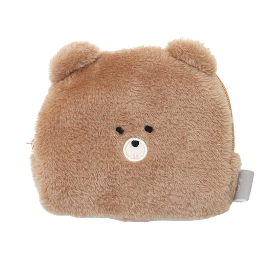 Furry Bear Zipper Pouch | Polka Polka (Japan)