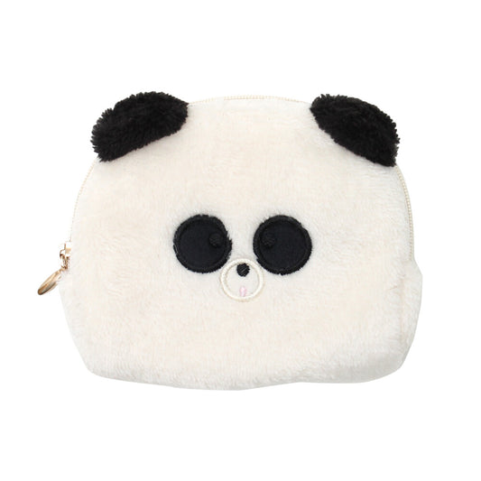 Furry Panda Zipper Pouch | Polka Polka (Japan)