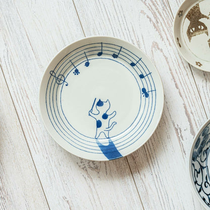 Maestro Cat Plate | Mino Ware (Japan)