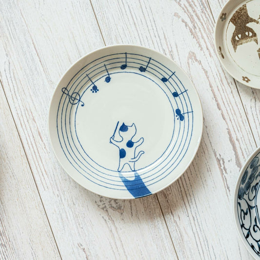 Maestro Cat Plate | Mino Ware (Japan)