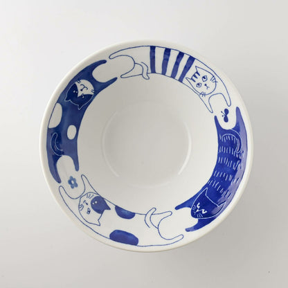 Stretchy Cats Donburi Bowl | Mino Ware (Japan)