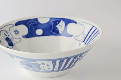 Stretchy Cats Donburi Bowl | Mino Ware (Japan)