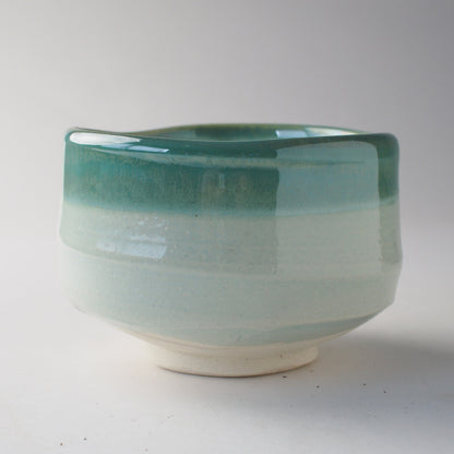 Ceramic Hitogama Hiwa Glass Matcha Bowl | Yamaki Hayashi (Japan)