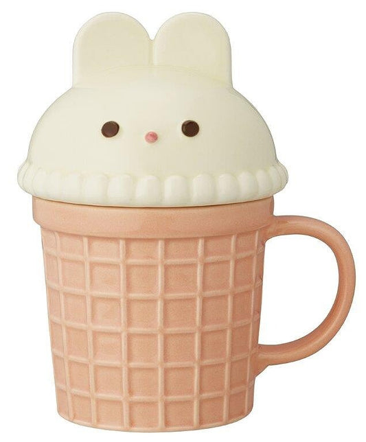 Ceramic Bunny Ice Cream Cone Mug | Decole (Japan)