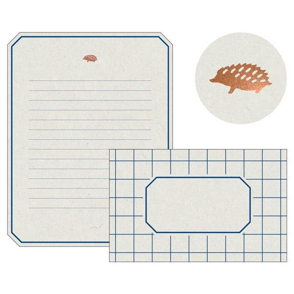 Hedgehog Copper Foil Letter Set | Matoka (Japan)