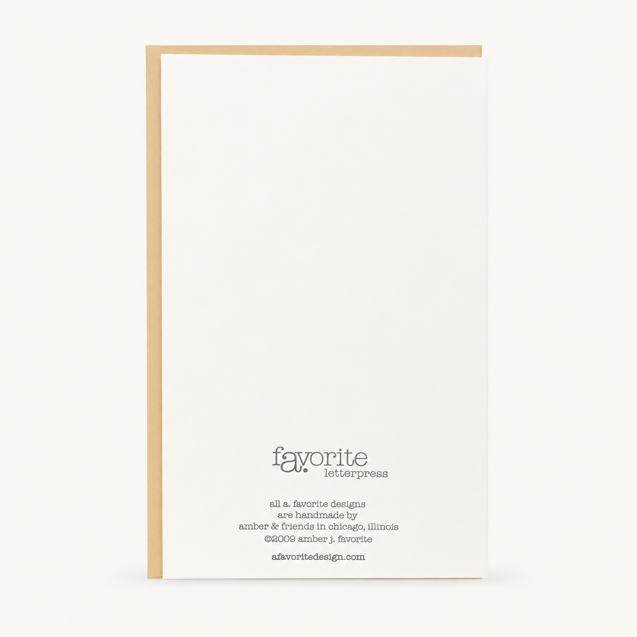 Flash Card Love Letterpress Card | a. favorite design (IL)