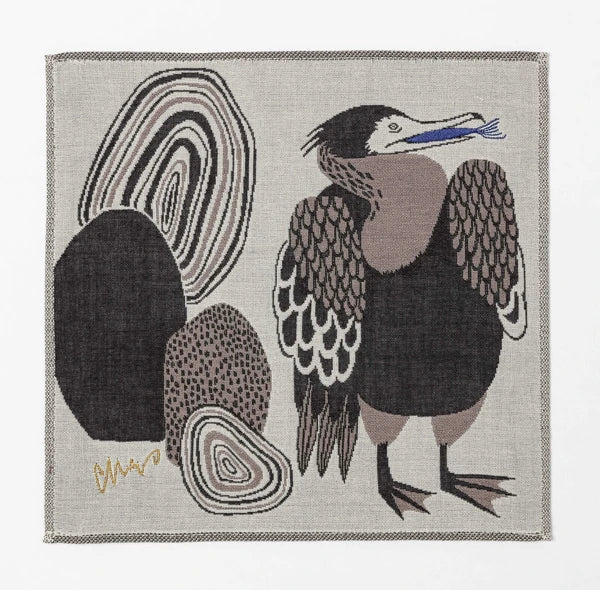 Cormorant Handkerchief Towel | MoritaMiW (Japan)