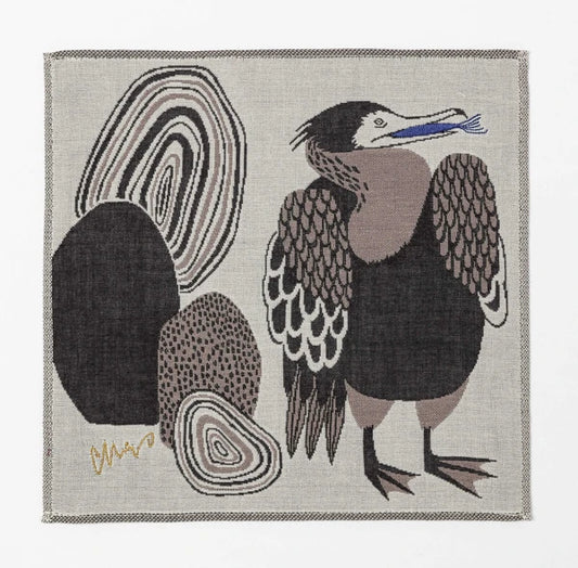 Cormorant Handkerchief Towel | MoritaMiW (Japan)