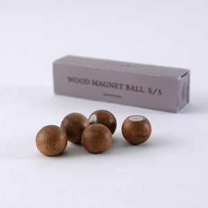 Acacia Wood Sphere Magnet Set | Shesay (Japan)