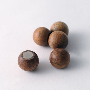 Acacia Wood Sphere Magnet Set | Shesay (Japan)