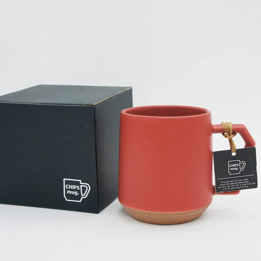 Stackable Ceramic Mug | 12 oz. | Matte Red | CHIPS Inc (Japan)