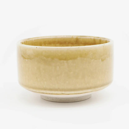 Ceramic Huege Matcha Bowl | Yellow | Chips (Japan)