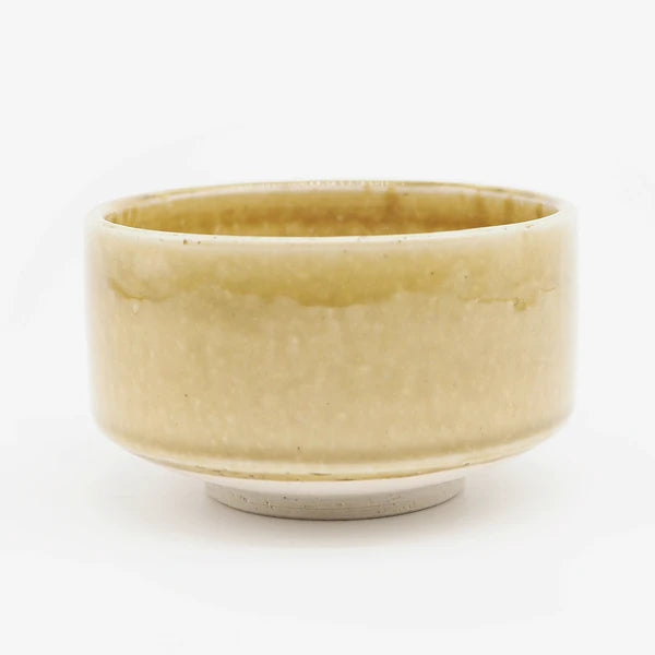 Ceramic Huege Matcha Bowl | Yellow | Chips (Japan)