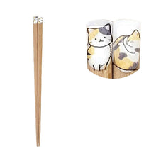 Load image into Gallery viewer, Calico Cat Wooden Chopsticks (Japan)

