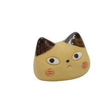 Load image into Gallery viewer, Mino Ware Cat Face Chopsticks Rest (Japan)
