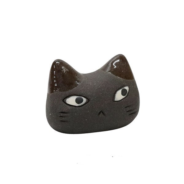 Mino Ware Cat Face Chopsticks Rest (Japan)