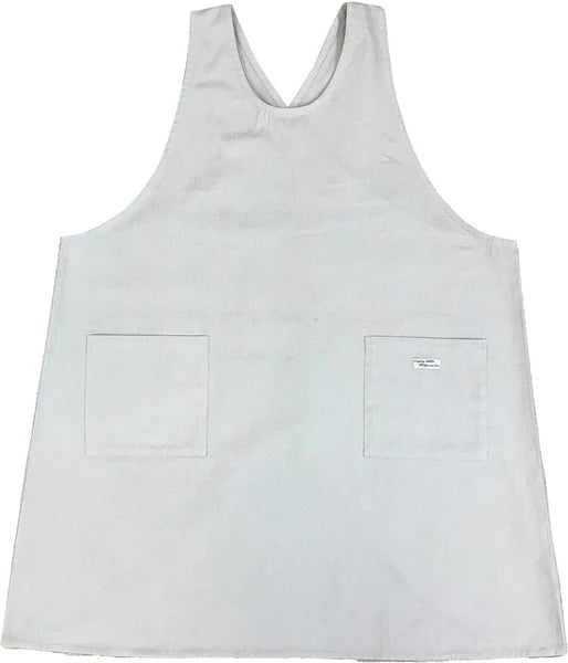 Cross-Back Cotton Twill Apron | Light Gray | Page One (Japan)