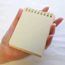 Load image into Gallery viewer, Retro Ring Memo Pad | Moss Green | Eco-Friendly Dotted Grid Notebook
