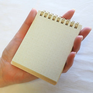 Retro Ring Memo Pad | Green | Eco-Friendly Dotted Grid Notebook