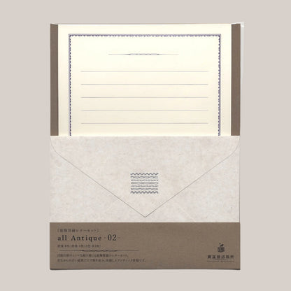 Antique Classic Retro Letter Set | Purple | All Antique (Japan)