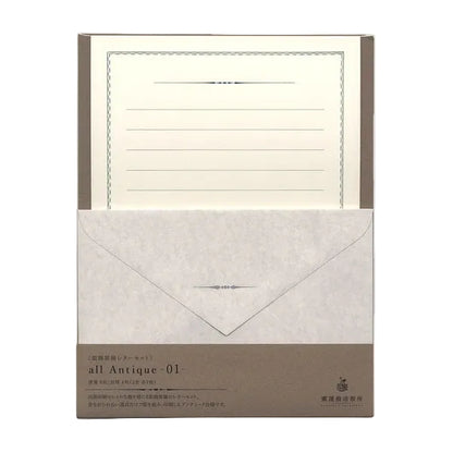 Antique Tools Classic Retro Letter Set | All Antique 01 | Kohunkan Kappansho (Japan)