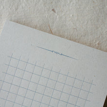 Load image into Gallery viewer, Retro Straw Paper Memo Pad | Blue 02 | retro pattern (japan)
