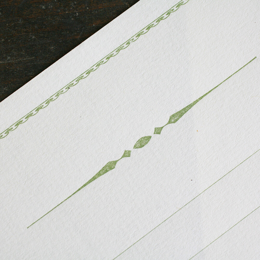 Antique Mini Stationery Paper | Green Tea | All Antique (Japan)