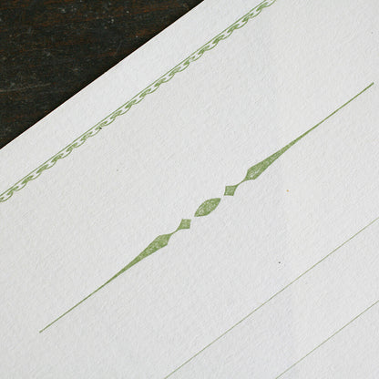 Antique Mini Stationery Paper | Green Tea | All Antique (Japan)