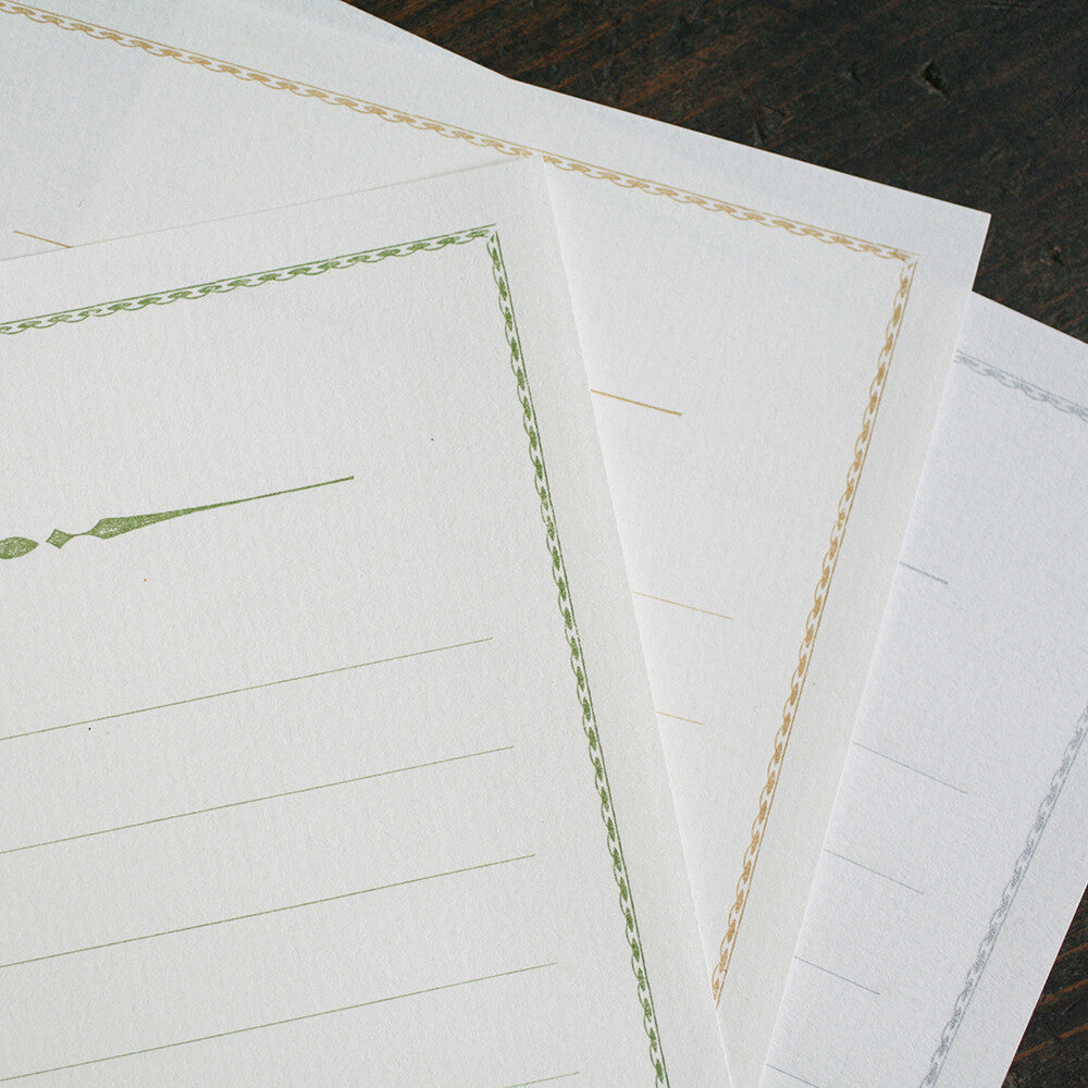 Antique Mini Stationery Paper | Green Tea | All Antique (Japan)