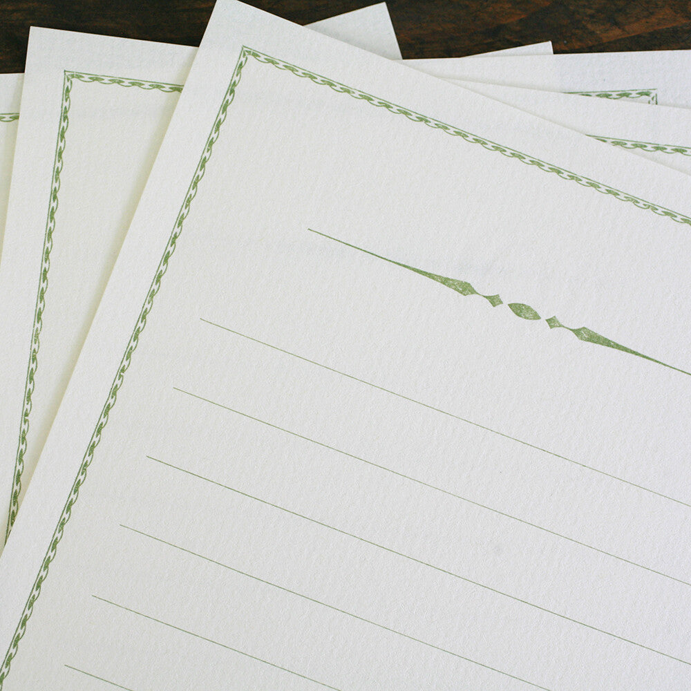 Antique Mini Stationery Paper | Green Tea | All Antique (Japan)