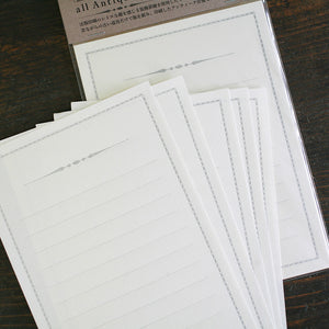 Antique Mini Stationery Paper | Silver | All Antique (Japan)