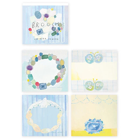 HYOGENSHA Block Memo Pad | Brooch | Chihiro Sonoda x cozyca products (Japan)