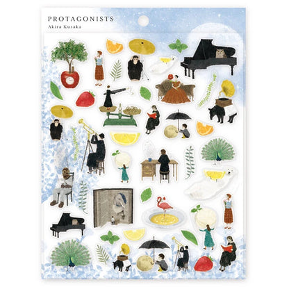 Illustrated Sticker Sheet | 2024 Autumn Collection | cozyca / Hyogensha (Japan)