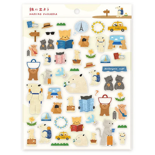 Illustrated Sticker Sheet | 2024 Autumn Collection | cozyca / Hyogensha (Japan)