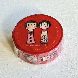 Cokechichan Washi Tape | Red | Squirrel (Japan)