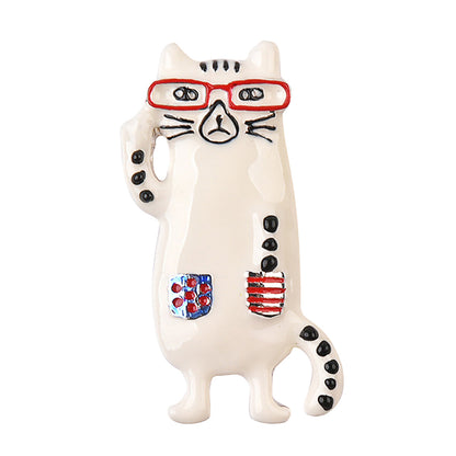 Hand Painted Cat Brooch | Kusuguru (japan)
