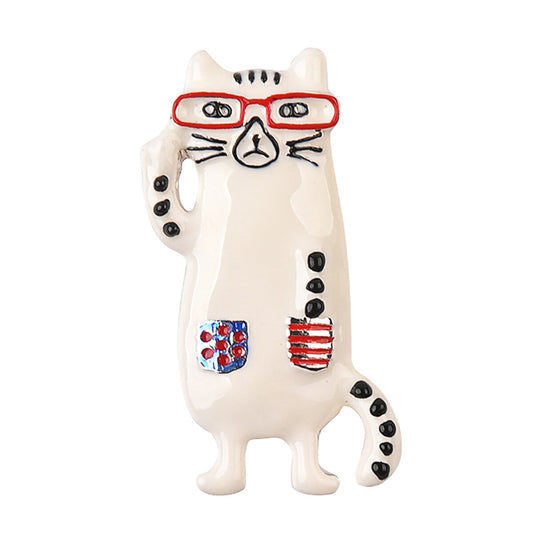 Hand Painted Cat Brooch | Kusuguru (japan)