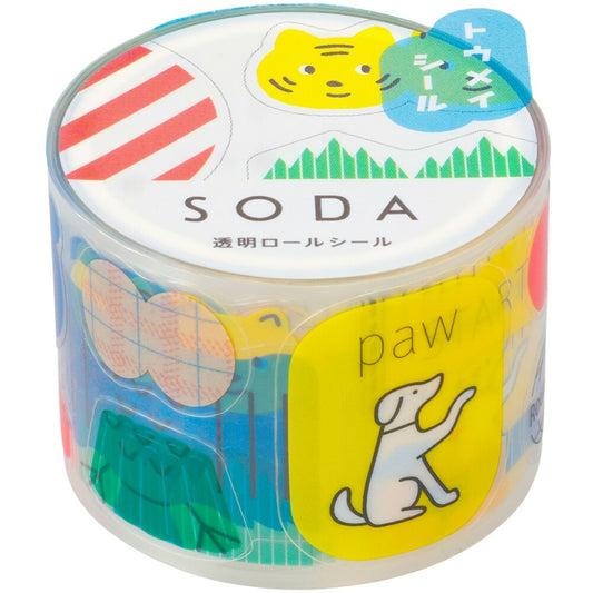 SODA Clear Film Sticker Tape | Mixed Shapes | Kingjim (Japan)