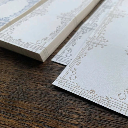 Letterpressed Label Memo Pad | Black and Boronze | Oeda Letterpress(Japan)