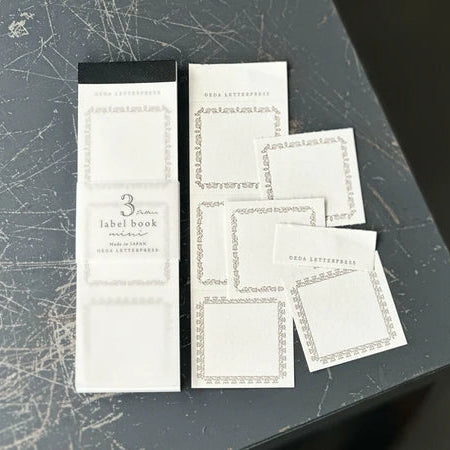 Letterpressed 3 Pattern Note Pad | Bronze | Oeda Letterpress(Japan)