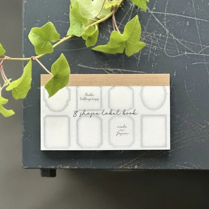 Letterpressed Frame Label Memo Pad | Dark Blue | Oeda Letterpress(Japan)