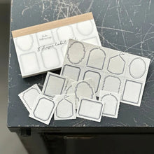 Load image into Gallery viewer, Letterpressed Frame Label Memo Pad | Dark Blue | Oeda Letterpress(Japan)
