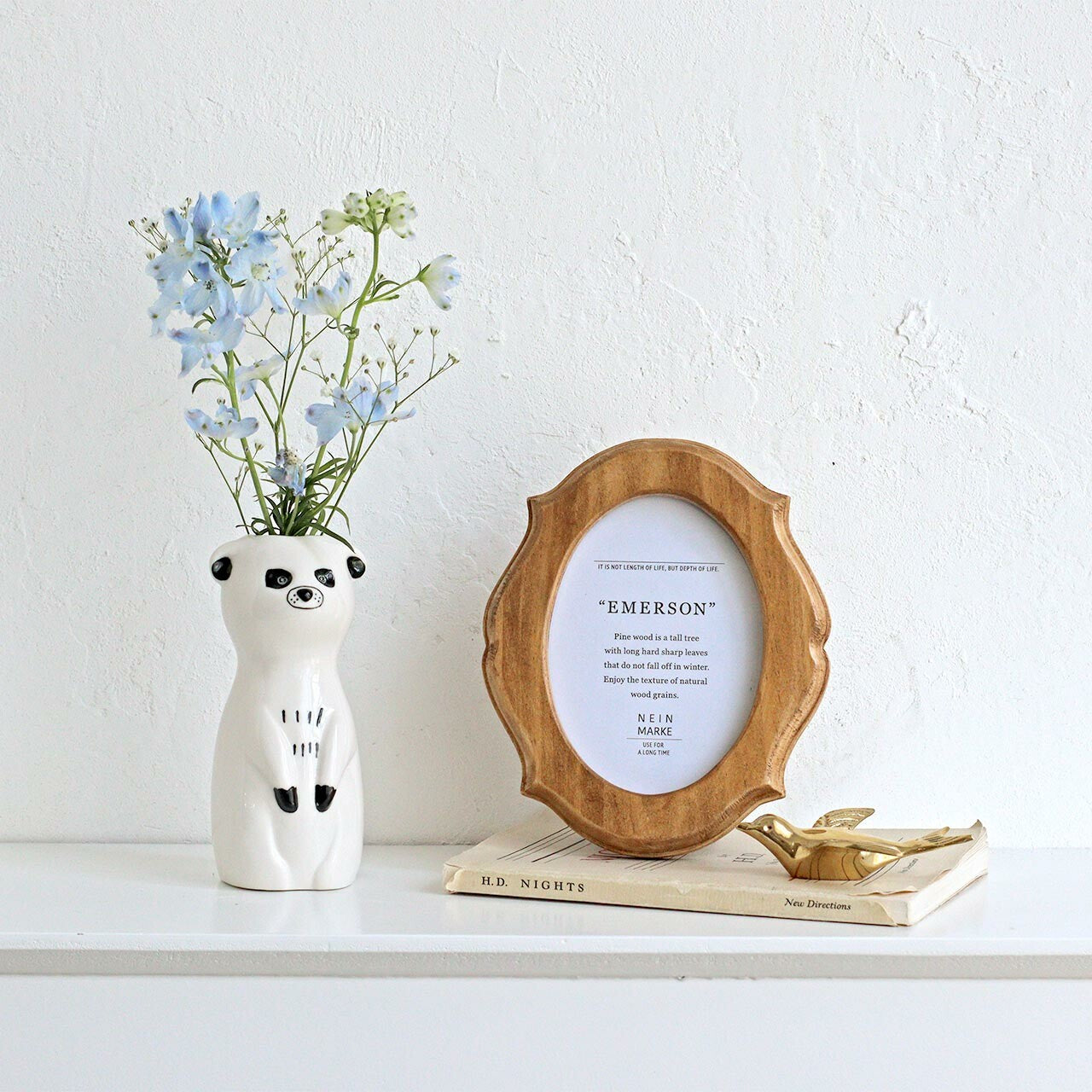 Animal Motif Porcelain Flower Vase | Meerkat | Creer (Japan)