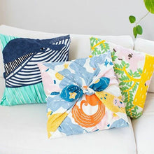 Load image into Gallery viewer, Bear &amp; Sake Furoshiki Wrapping Cloth | Kata Kata x Musubi (Japan)
