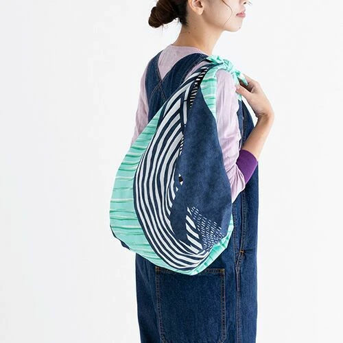 Blue Whales Furoshiki Wrapping Cloth | Kata Kata x Musubi (Japan)