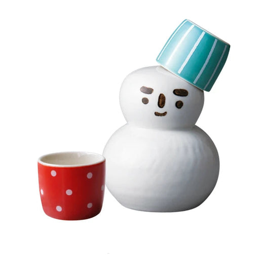 Snowman Sake Set | Red/Blue | Yukimi Sake (Japan)