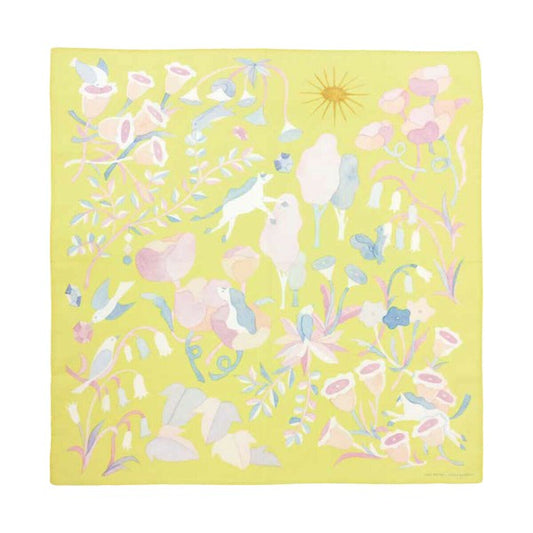 Cotton Handkerchief | Waltz with Flowers | Yuka Hiiragi x cozyca (Japan)