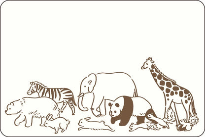 Animal Mini Message Letterpress Card | Matoka (Japan)