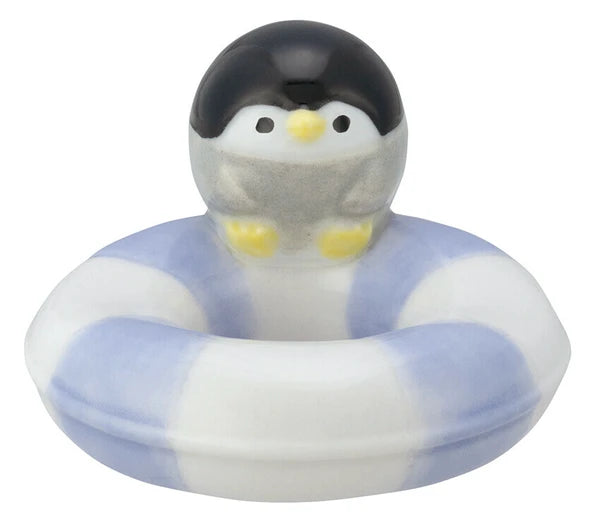 Penguin and Floatie Chopsticks Rest | Decole (Japan)